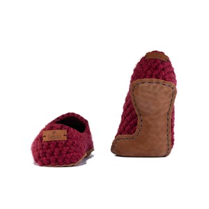 Wine Bamboo Wool Slippers from Kingdom of Wow!