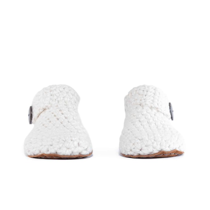 Wool Bamboo Ankle Booties in Snow from Kingdom of Wow!