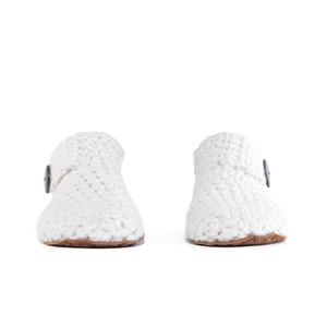 Wool Bamboo Ankle Booties in Snow from Kingdom of Wow!