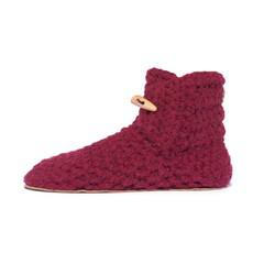 Wine Wool Bamboo Bootie Slippers via Kingdom of Wow!