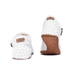 Wool Bamboo Ankle Booties in Snow from Kingdom of Wow!