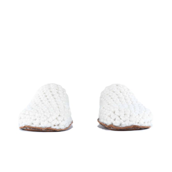 Wool Bamboo Slippers in Snow from Kingdom of Wow!