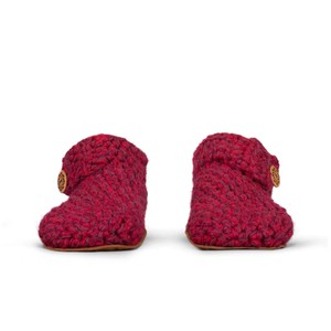 Wine Wool Bamboo Ankle Booties from Kingdom of Wow!