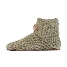 Winter Moss Wool Bamboo Bootie Slippers via Kingdom of Wow!