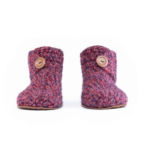 Wool Bamboo Bootie Slippers in Heather from Kingdom of Wow!