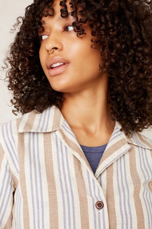MORRIGAN | ECRU HEMP STRIPE from Kings of Indigo