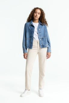 CAROLINE CROPPED | CLEAN RECYCLED ECRU via Kings of Indigo