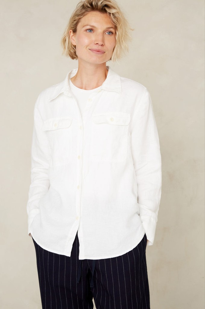CHARLENE | OPTICAL WHITE LINEN from Kings of Indigo