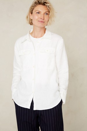 CHARLENE | OPTICAL WHITE LINEN from Kings of Indigo