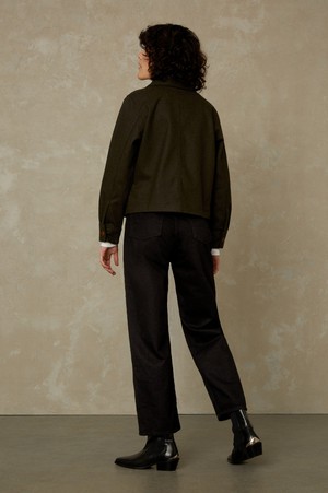 LIORA CROPPED | HOLO RECYCLED STAY BLACK from Kings of Indigo