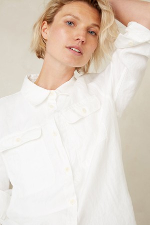 CHARLENE | OPTICAL WHITE LINEN from Kings of Indigo