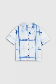 ATHALIE SHORT SLEEVE | SHIBORI NATURAL INDIGO via Kings of Indigo