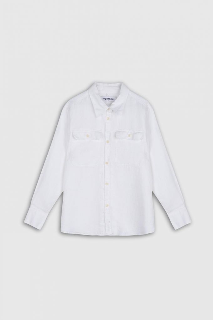 CHARLENE | OPTICAL WHITE LINEN from Kings of Indigo