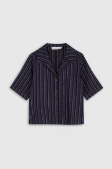 MORRIGAN | BLUE LINEN STRIPE via Kings of Indigo