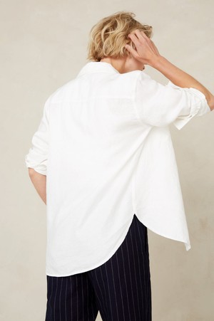 CHARLENE | OPTICAL WHITE LINEN from Kings of Indigo