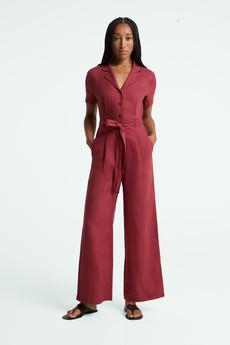 LEONOR JUMPSUIT | RUBY WINE via Kings of Indigo