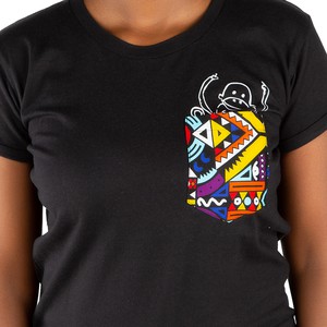 NYANI Women Shirt Black from Kipepeo-Clothing