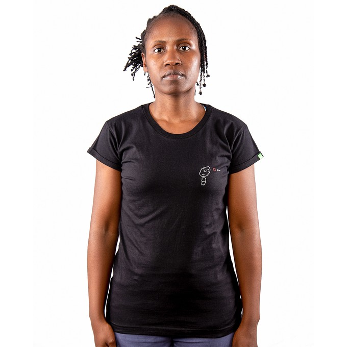 LOVE YOU Frauen Shirt Schwarz from Kipepeo-Clothing