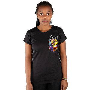 NYANI Frauen Shirt Schwarz from Kipepeo-Clothing