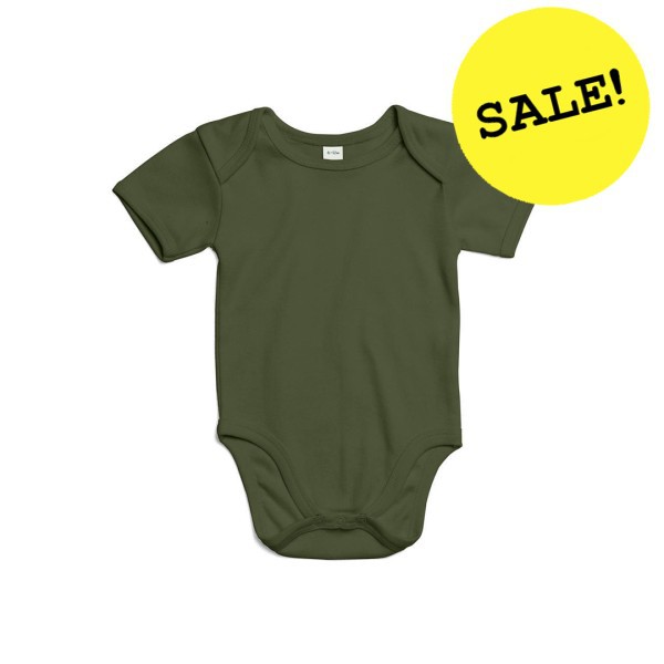 Babybody kurzarm Blanko Olivgrün from Kipepeo-Clothing