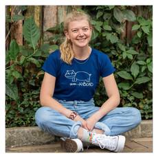 HIPPO Frauen Shirt Mitternachtsblau via Kipepeo-Clothing