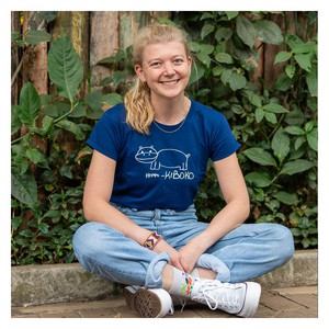 HIPPO Frauen Shirt Mitternachtsblau from Kipepeo-Clothing