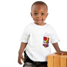 NYANI POCKET Kinder Shirt Weiß from Kipepeo-Clothing