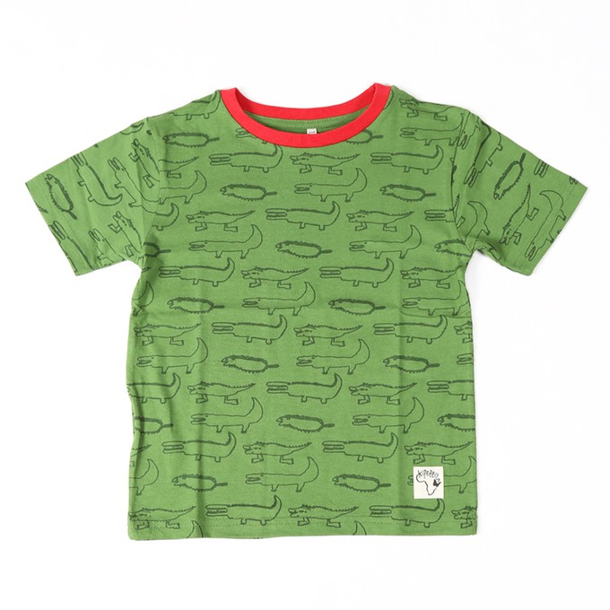 CROCODILES Kinder Shirt Grün. from Kipepeo-Clothing