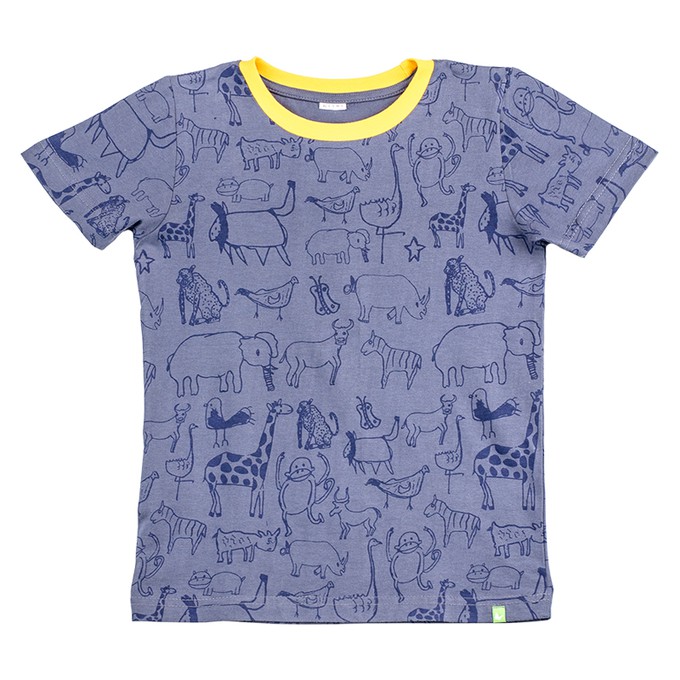 WANYAMA Kinder Shirt Charcoal from Kipepeo-Clothing