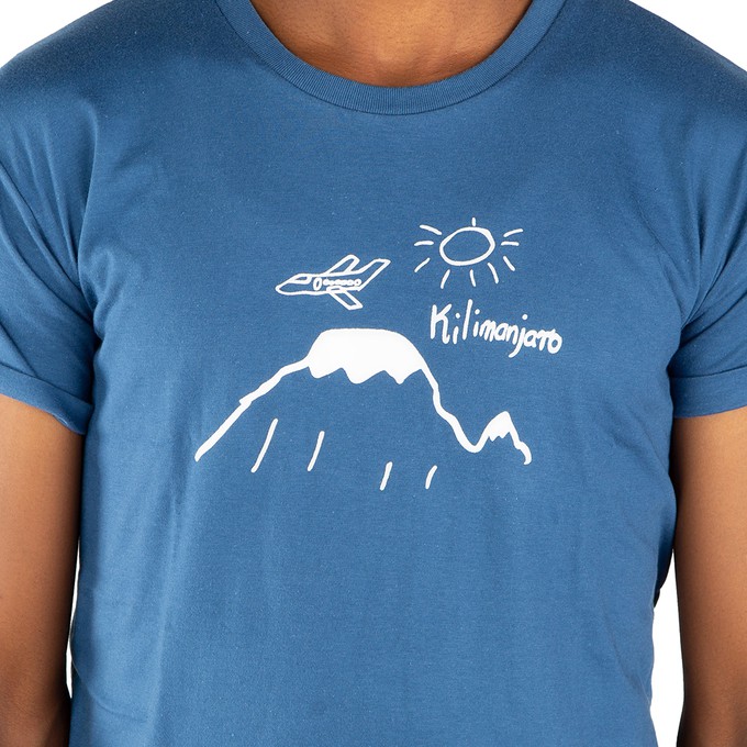 KILIMANJARO Männer Shirt Blau from Kipepeo-Clothing