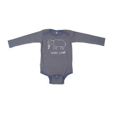 ELEPHANT Babybody Dunkelgrau via Kipepeo-Clothing