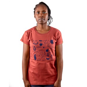 JIKONI Frauen Shirt Marsala from Kipepeo-Clothing