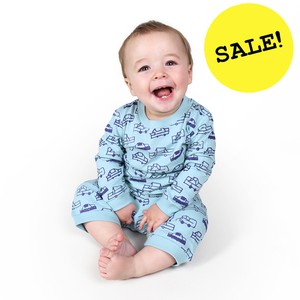 CARS Baby Pyjama Hellblau from Kipepeo-Clothing