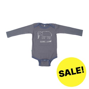 ELEPHANT Babybody Dunkelgrau from Kipepeo-Clothing