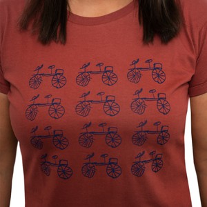 BAISIKELI V.2 Frauen Shirt Marsala from Kipepeo-Clothing