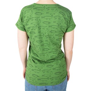 CROCODILES Frauen Shirt Grün from Kipepeo-Clothing