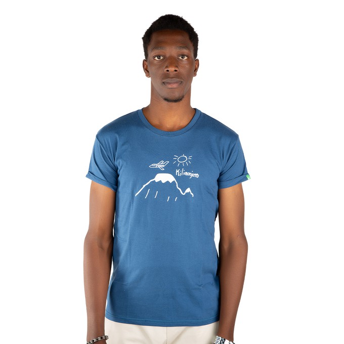 KILIMANJARO Männer Shirt Blau from Kipepeo-Clothing