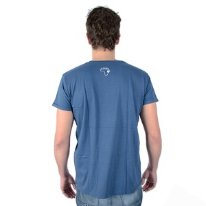 BAISIKELI Männer Shirt Blau from Kipepeo-Clothing