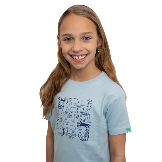 SERENGETI Kinder Shirt Himmelblau from Kipepeo-Clothing