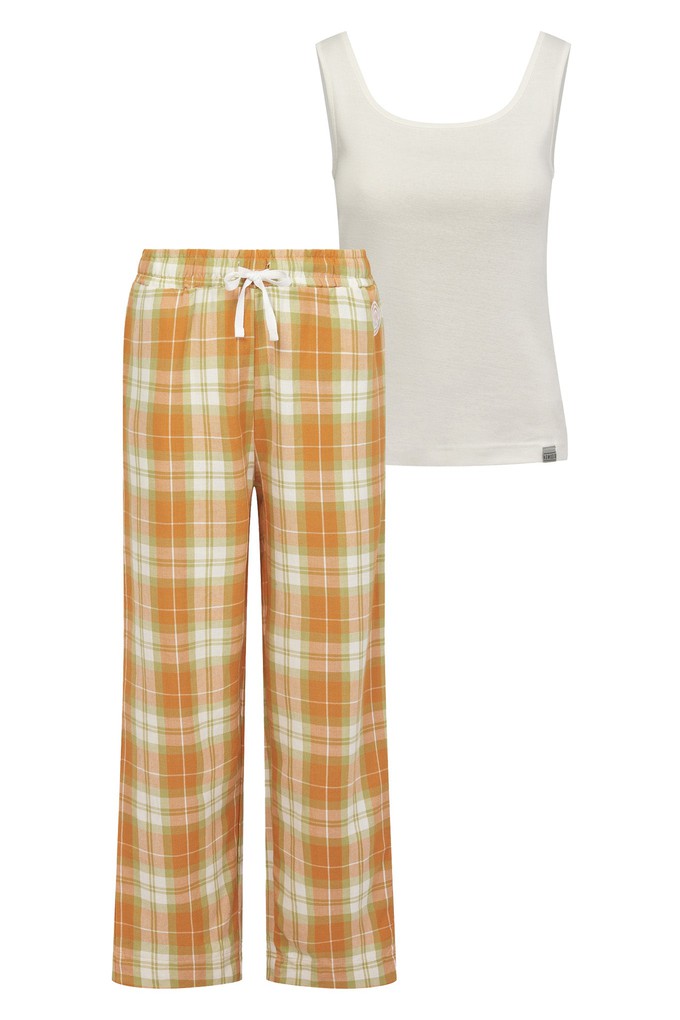 JIM JAM Pyjama Trousers Set Womens - GOTS Organic Cotton Orange from KOMODO