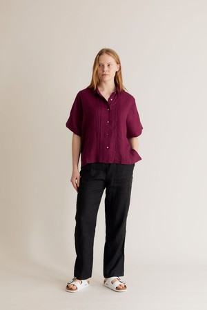 KIMONO - Linen Shirt Berry from KOMODO