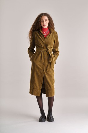 HARITTI Organic Cotton Cord Dress - Olive from KOMODO