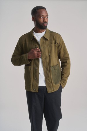 CHRISTOPHE - Organic Cotton Jacket - Green patch from KOMODO