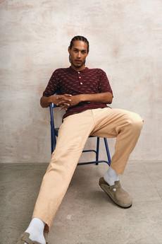 PERRY - Cotton Tencel Knit Polo - Berry via KOMODO