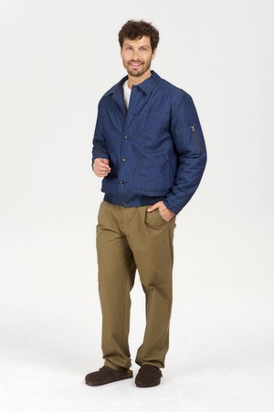 NILE Organic Cotton Chambray Jacket - Mid Wash from KOMODO