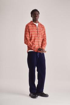 SANTI Organic Cotton Flannel Shirt - Red via KOMODO