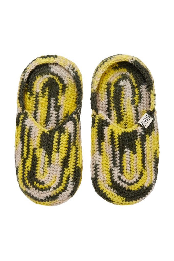 HIDE - Lambswool House Slipper Space Dye Green from KOMODO