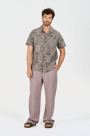 SPINDRIFT Embroidered Organic Linen Shirt from KOMODO