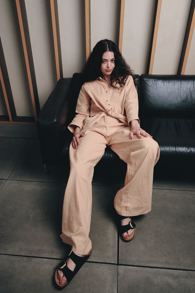 LION - Organic Linen Cotton trouser - Sand from KOMODO