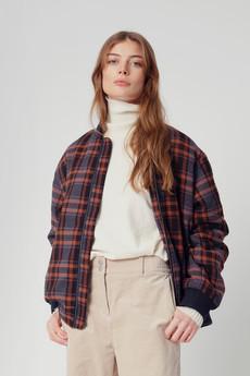 MISTY - Organic Cotton Bomber Tobacco Check via KOMODO